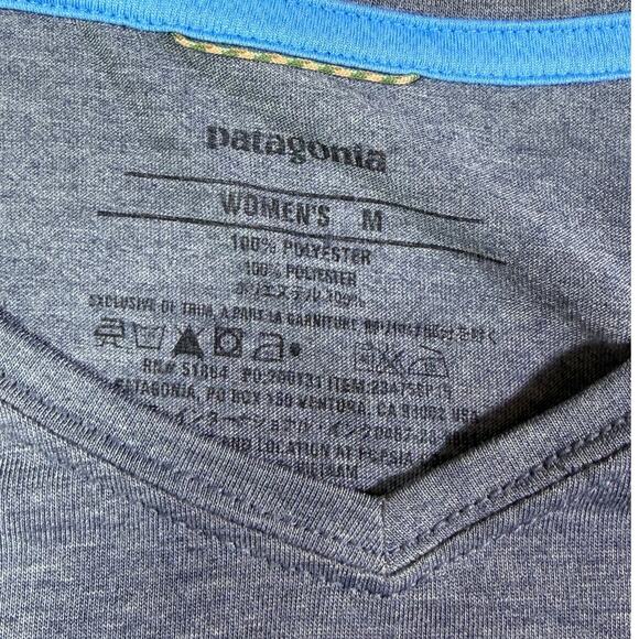 Lot of 2 Patagonia Women’s M Peach Gray Nine Trails Short Sleeve Hiking Shirts - Picture 2 of 6